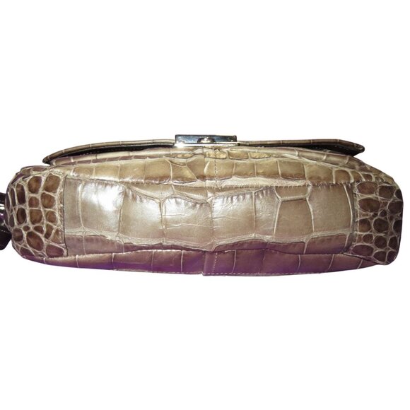 Coach 2011 Chelsea Brown Croc Embossed Leather crossbody satchel large hangtags - Picture 9 of 14